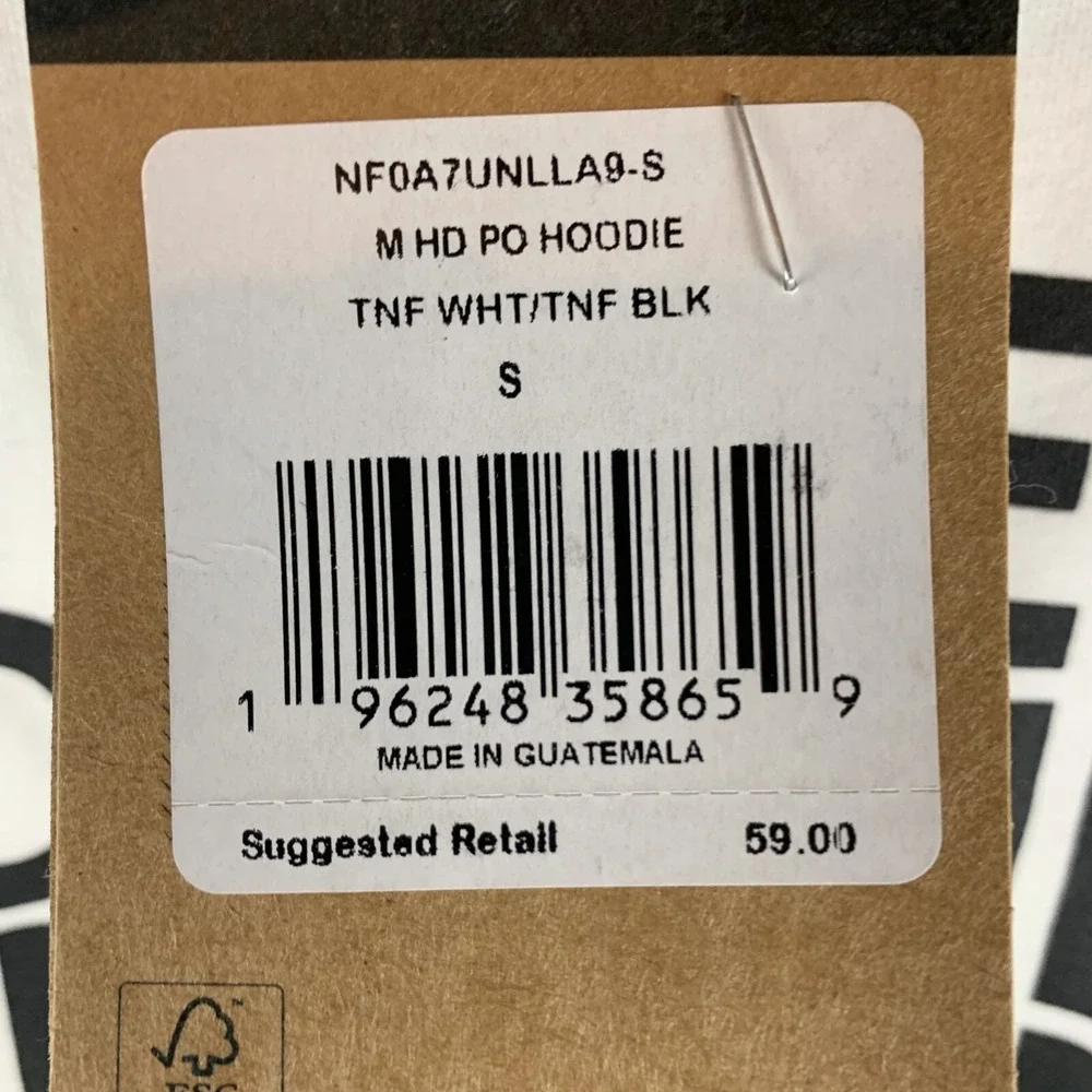 The North Face Hoodie Men Small Gray Cotton Drawstring Long Sleeve Pullover 6756